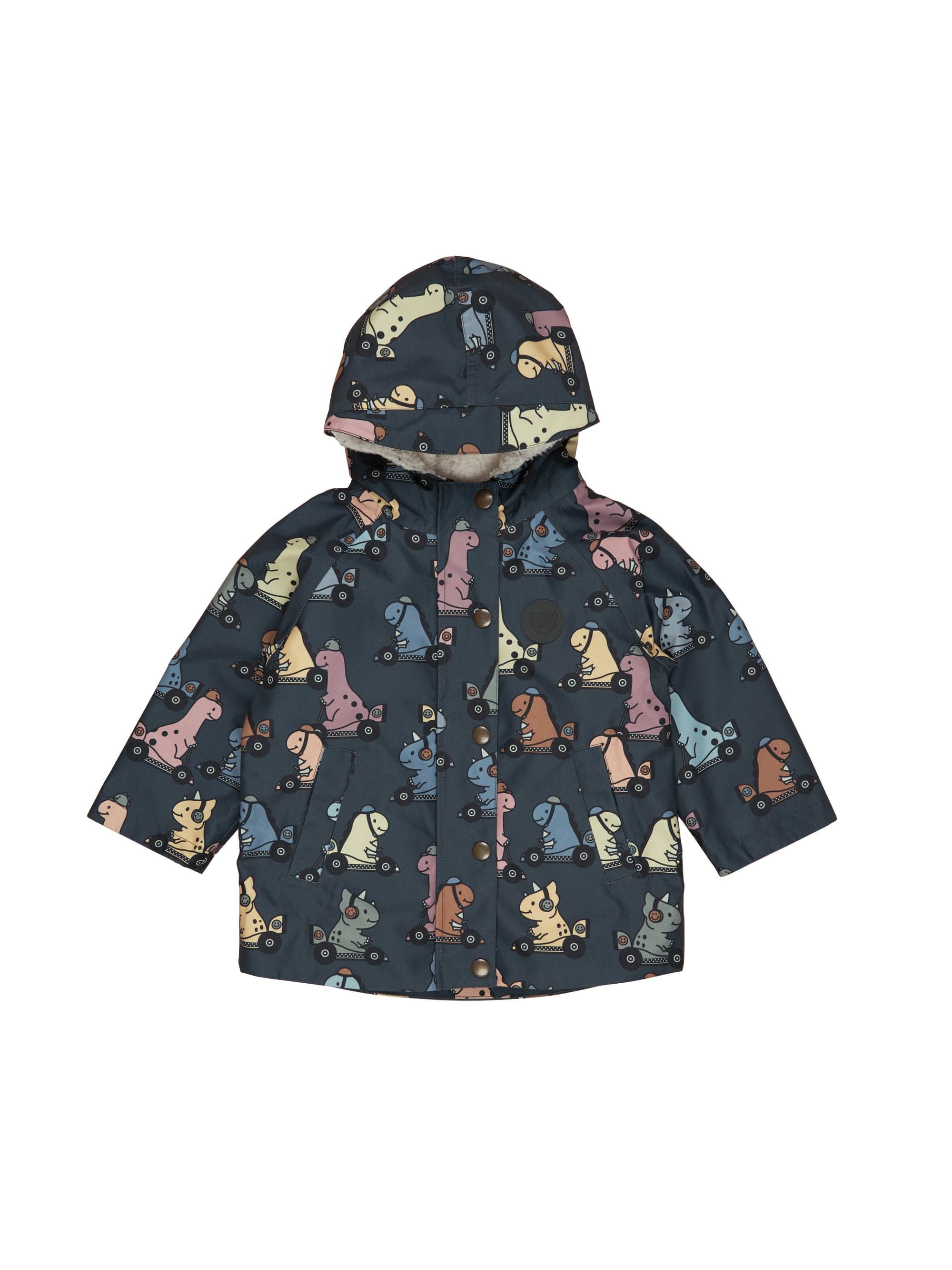 Huxbaby Boys Jacket Dino Racer Raincoat