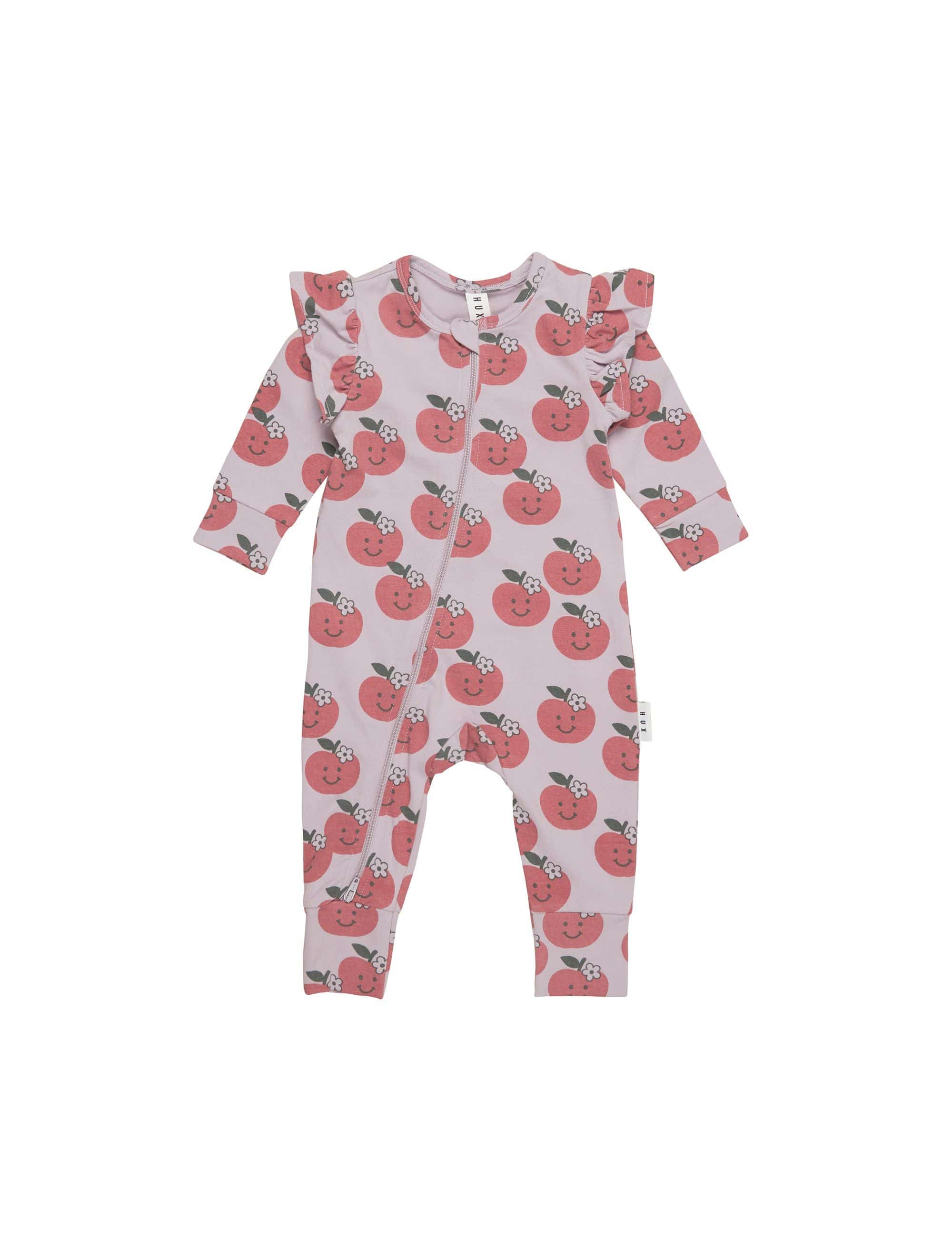 Huxbaby Girls All In One Apple Zip Romper