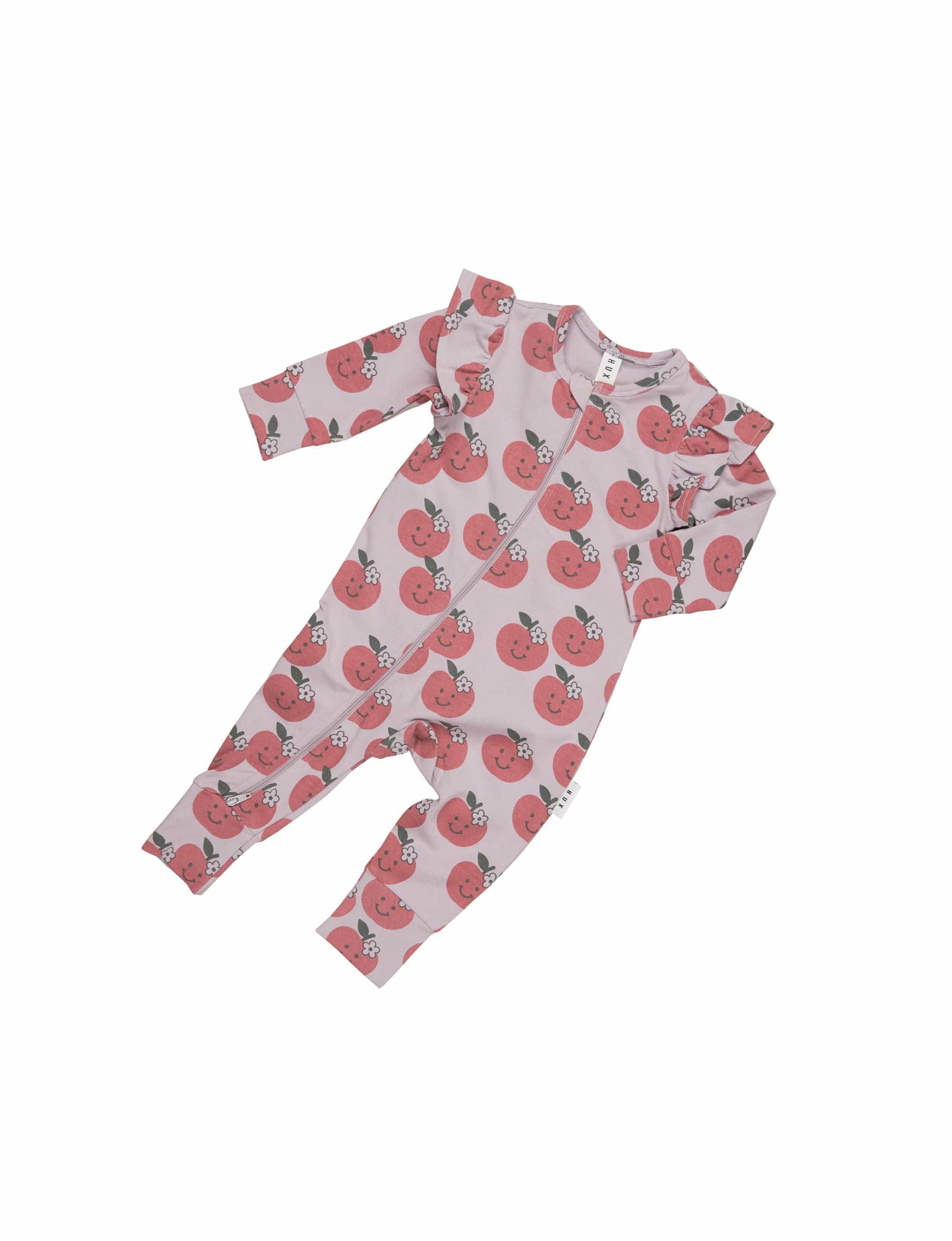 Huxbaby Girls All In One Apple Zip Romper