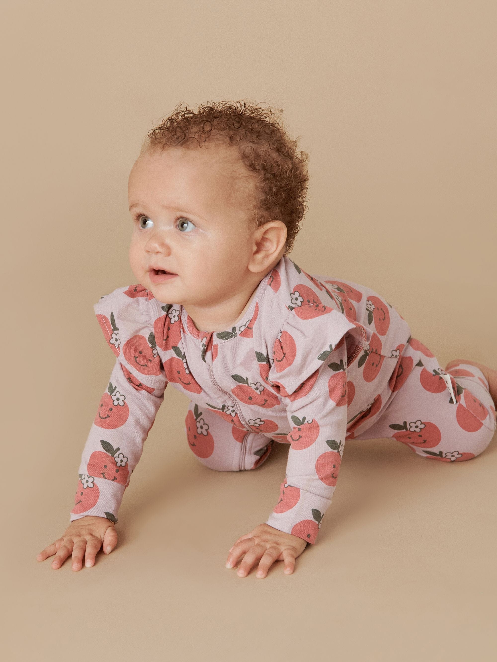 Huxbaby Girls All In One Apple Zip Romper