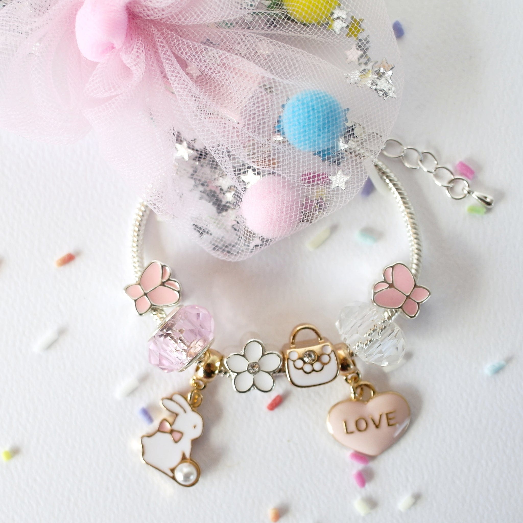 Lauren Hinkley Girls Accessory Bunny Charm Bracelet