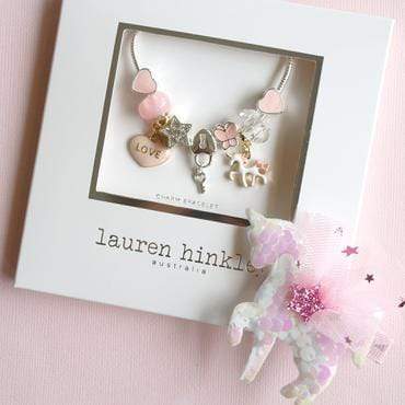 Lauren Hinkley Girls Accessory Pink Unicorn Charm Bracelet