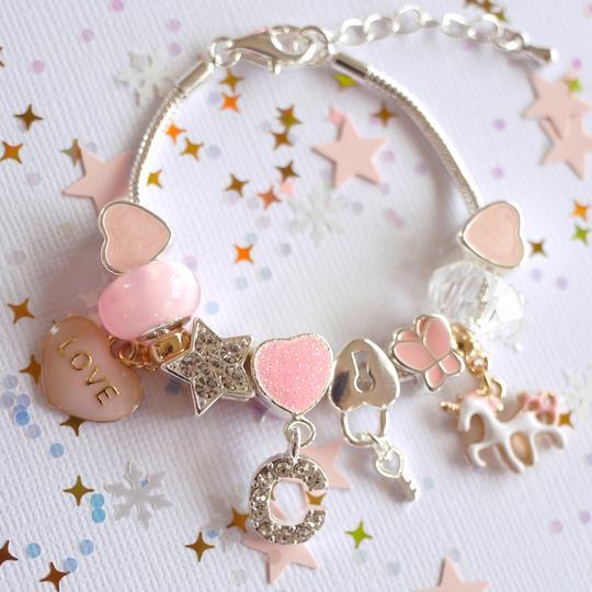 Lauren Hinkley Girls Accessory Pink Unicorn Charm Bracelet