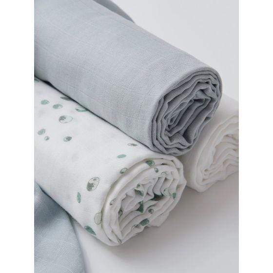 Little Bamboo Muslin Wrap 3Pk in Whisper - Parnell Baby Boutique