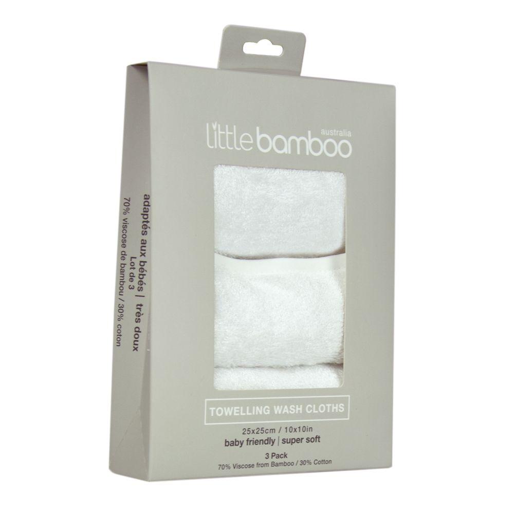 Little Bamboo Bath Little Bamboo Towelling Washer 3Pk