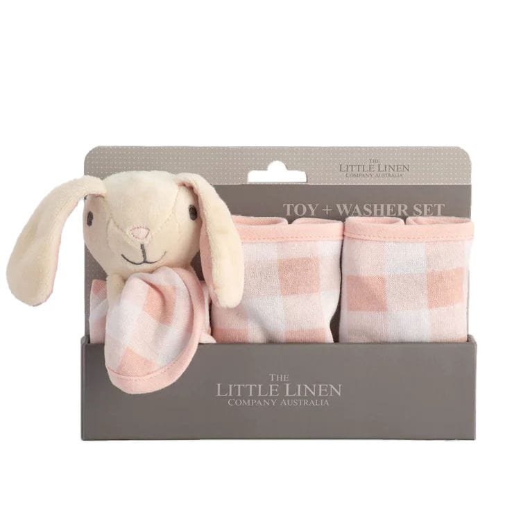 Little Linen Bath Little Linen Washer & Toy Set- Ballerina Bunny
