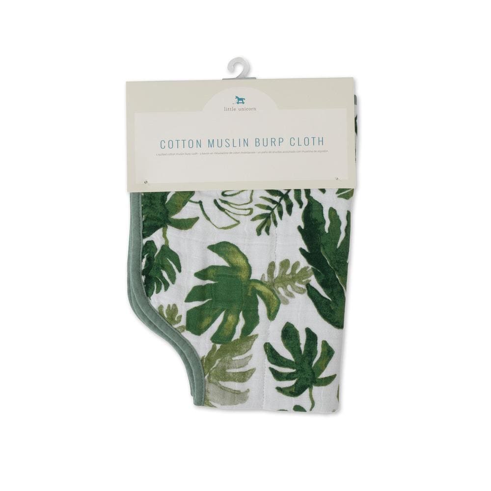 Little Unicorn Accessory Feeding Tropical Leaf Little Unicorn Muslin Burp Cloth