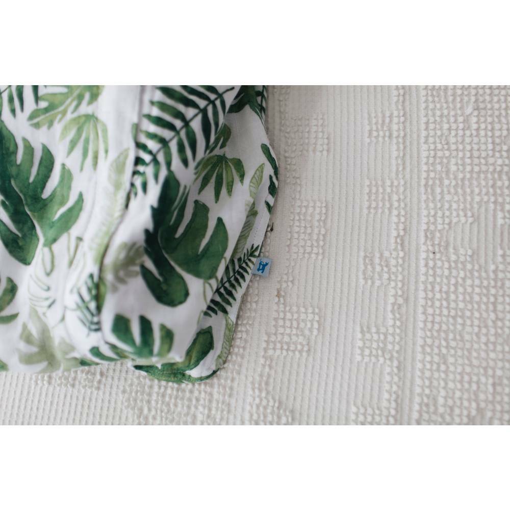 Little Unicorn Linen Cotton Muslin Sleeping Bag - Tropical Leaf