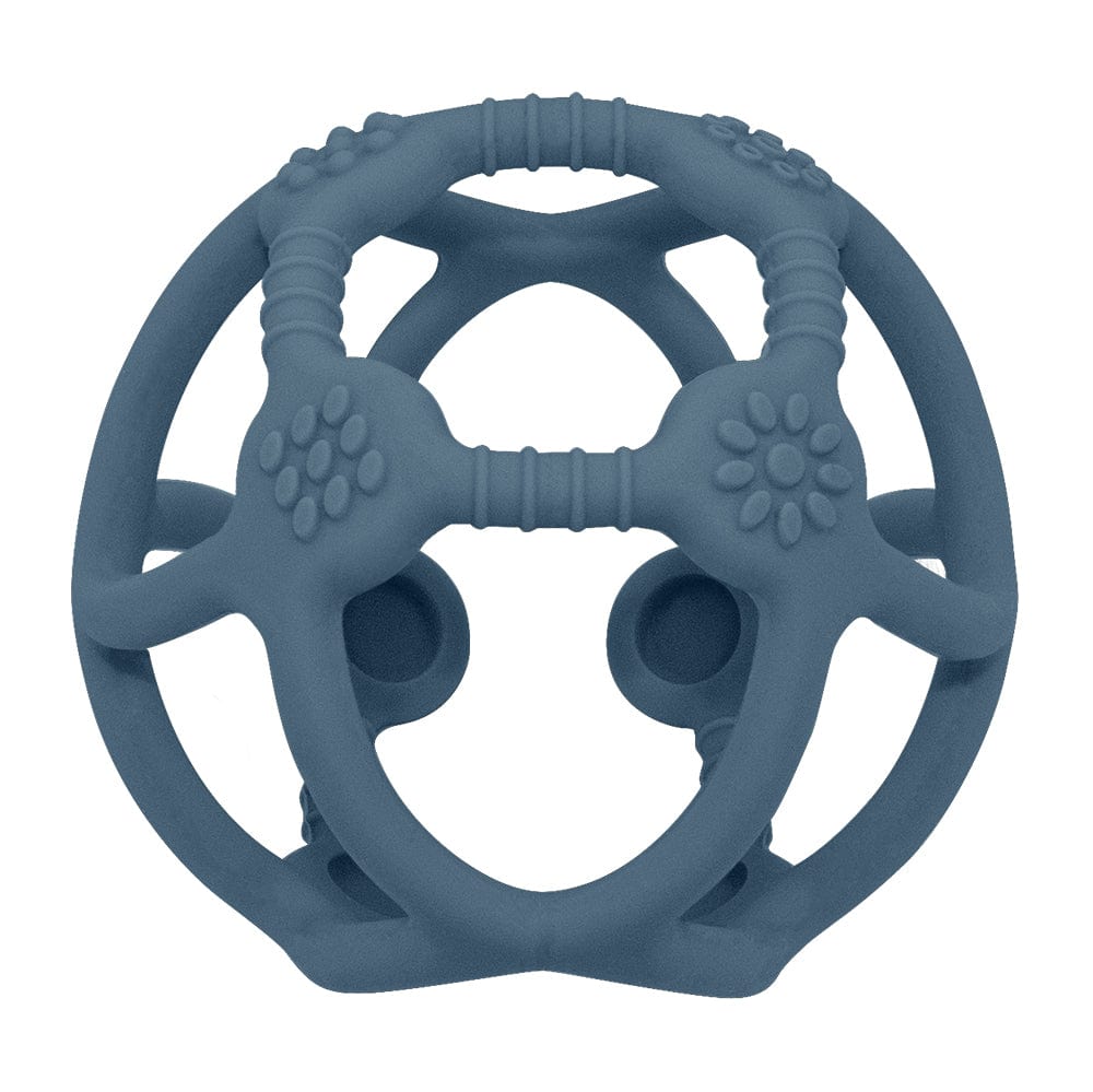 Living Textiles Toys Steel Blue Silicone Teething Ball