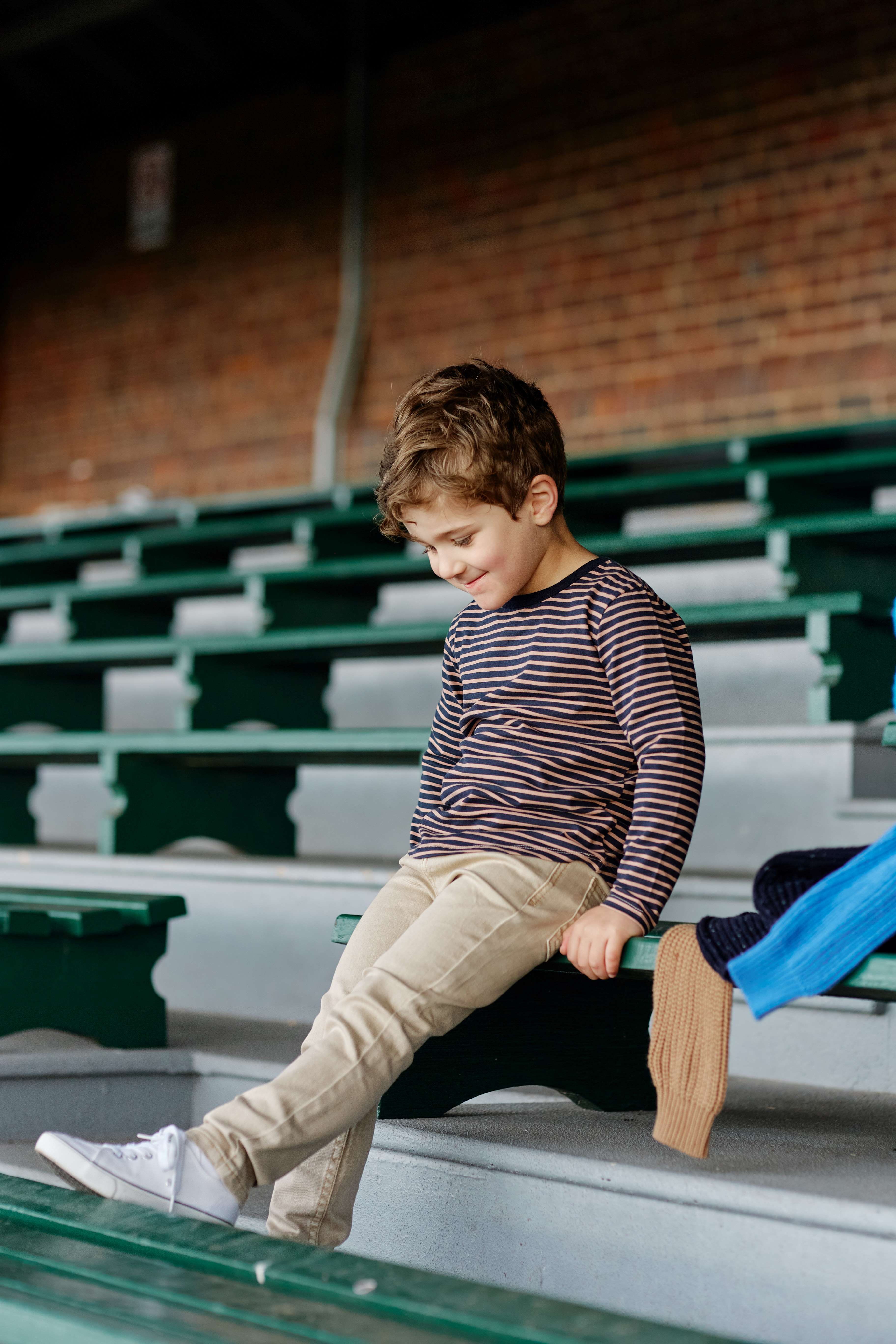 Milky Boys Tops Navy Stripe Tee