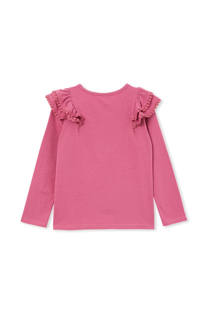 Milky Girls Tee Mulberry Detail Tee