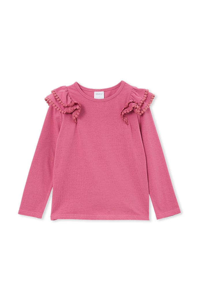 Milky Girls Tee Mulberry Detail Tee