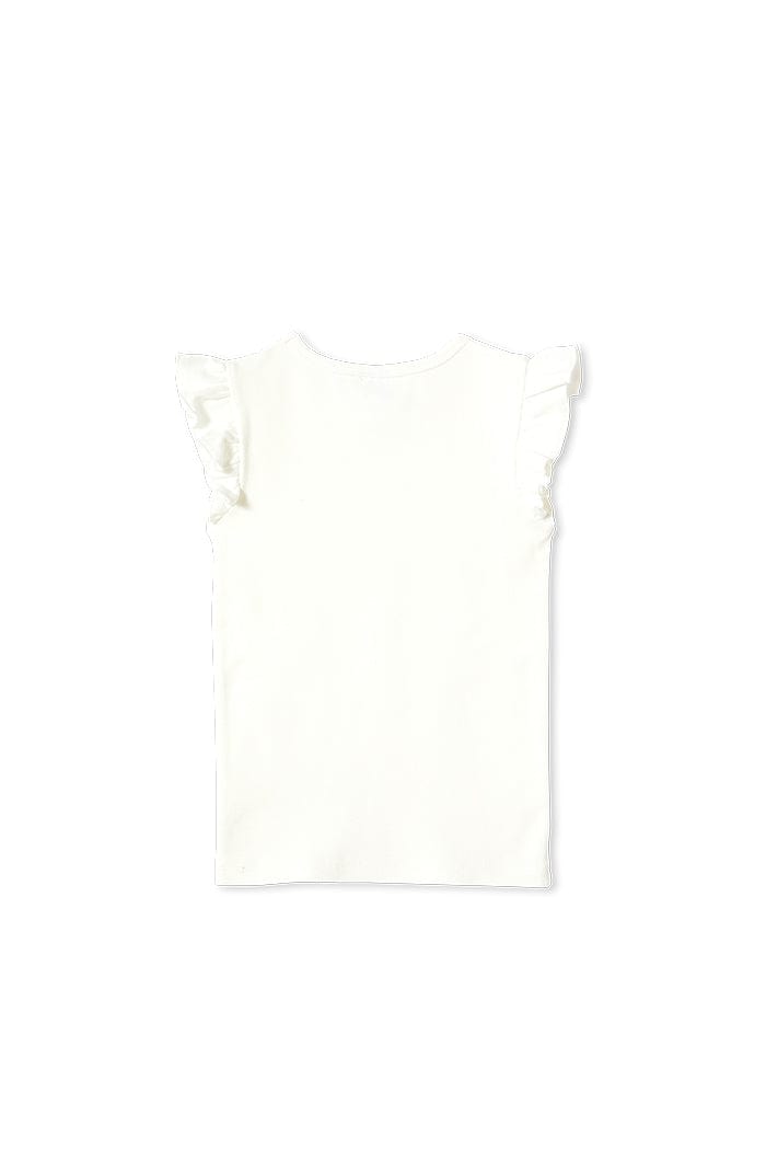Milky Girls Tee White Rib Tee