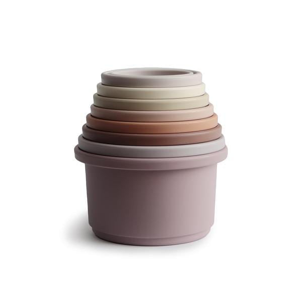 Mushie Toys Petal Mushie Stacking Cups Toy - Made in Denmark