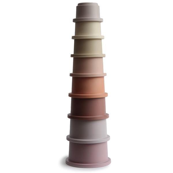 Mushie Toys Petal Mushie Stacking Cups Toy - Made in Denmark