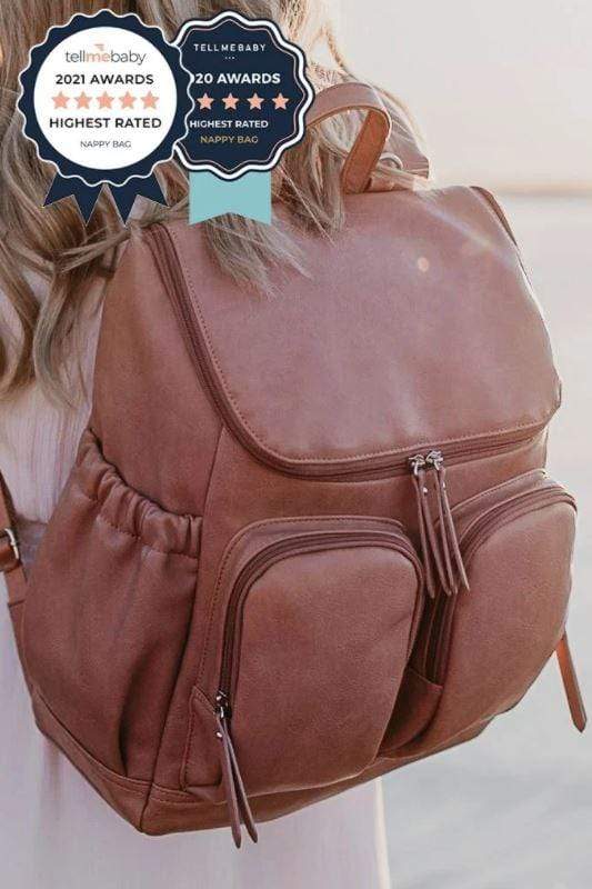 OiOi Baby Care Dusty Rose OiOi Faux Leather Nappy Backpack - Dusty Rose
