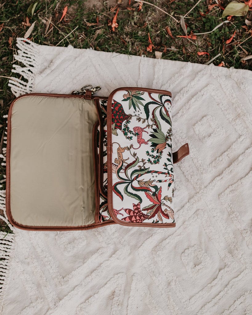 OiOi Baby Care OiOi Change Clutch - Jungle Cream/Tan