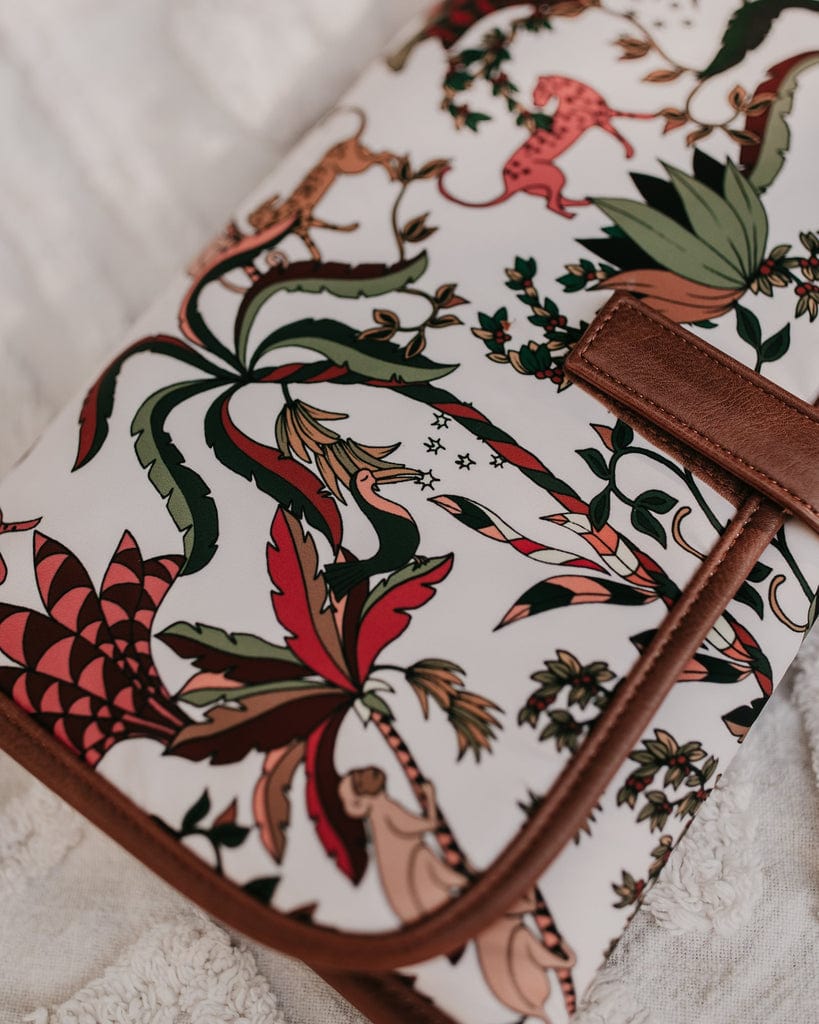 OiOi Baby Care OiOi Change Clutch - Jungle Cream/Tan
