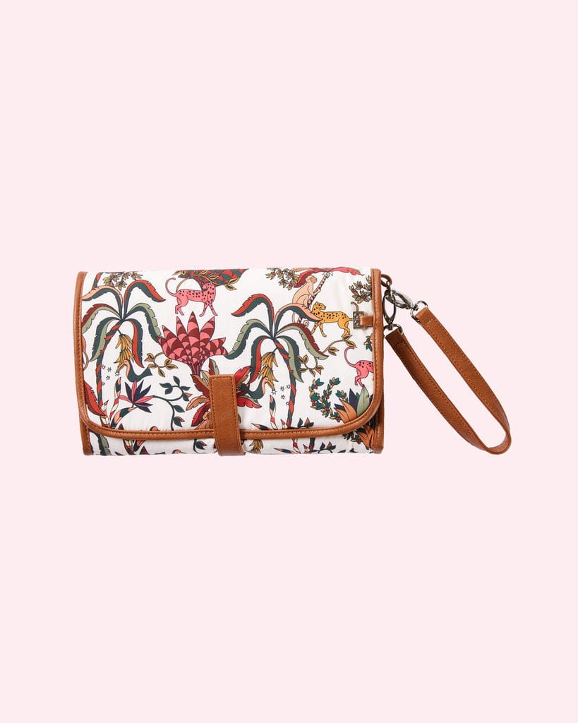 OiOi Baby Care OiOi Change Clutch - Jungle Cream/Tan