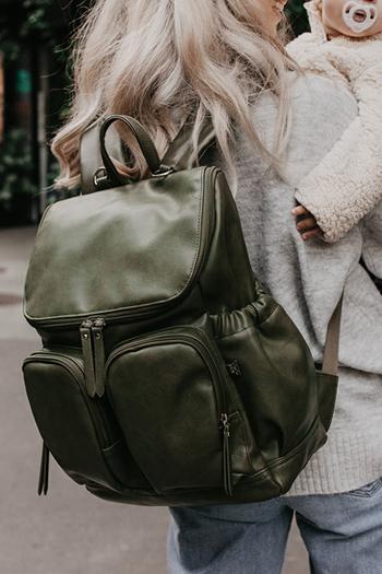 OiOi Baby Care OiOi Faux Leather Nappy Backpack