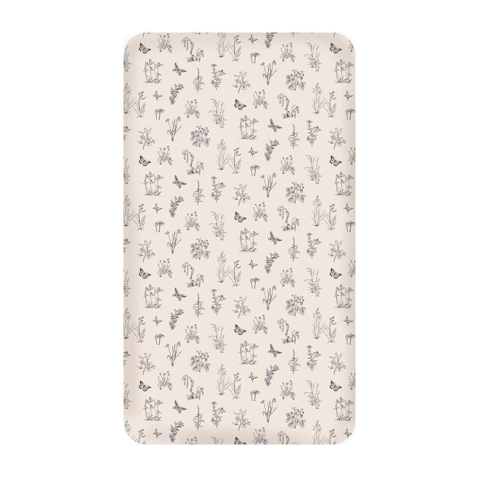 Parnell Baby Boutique Blush Meadow Burrow & Be Fitted Cot Sheet