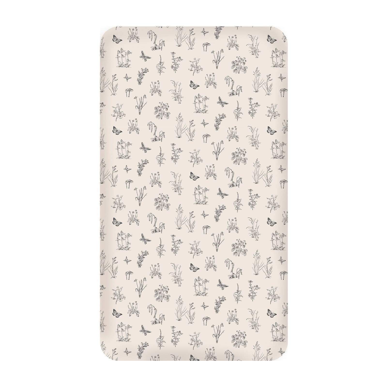 Parnell Baby Boutique Blush Meadow Burrow & Be Fitted Cot Sheet