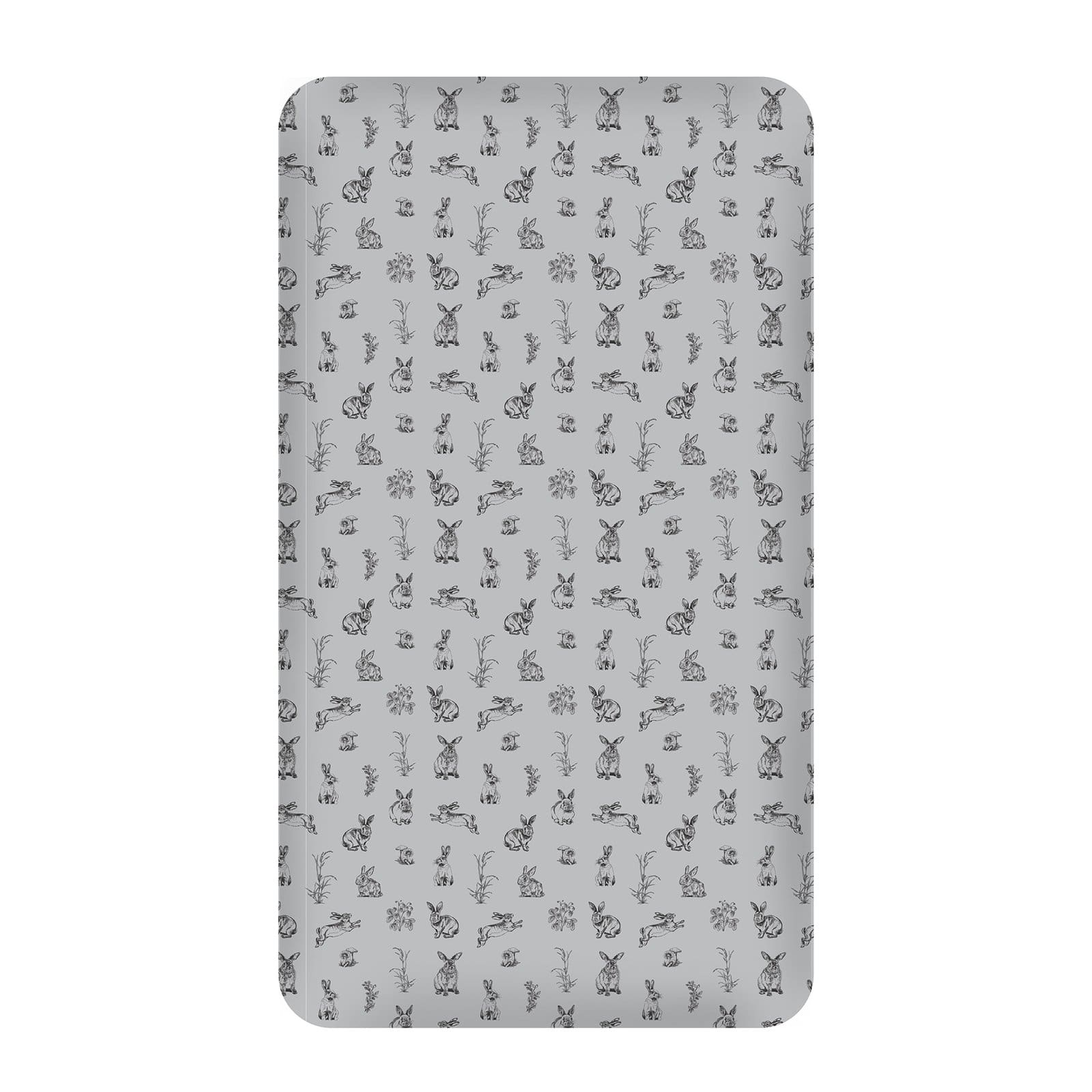 Parnell Baby Boutique Grey Burrowers Burrow & Be Fitted Cot Sheet