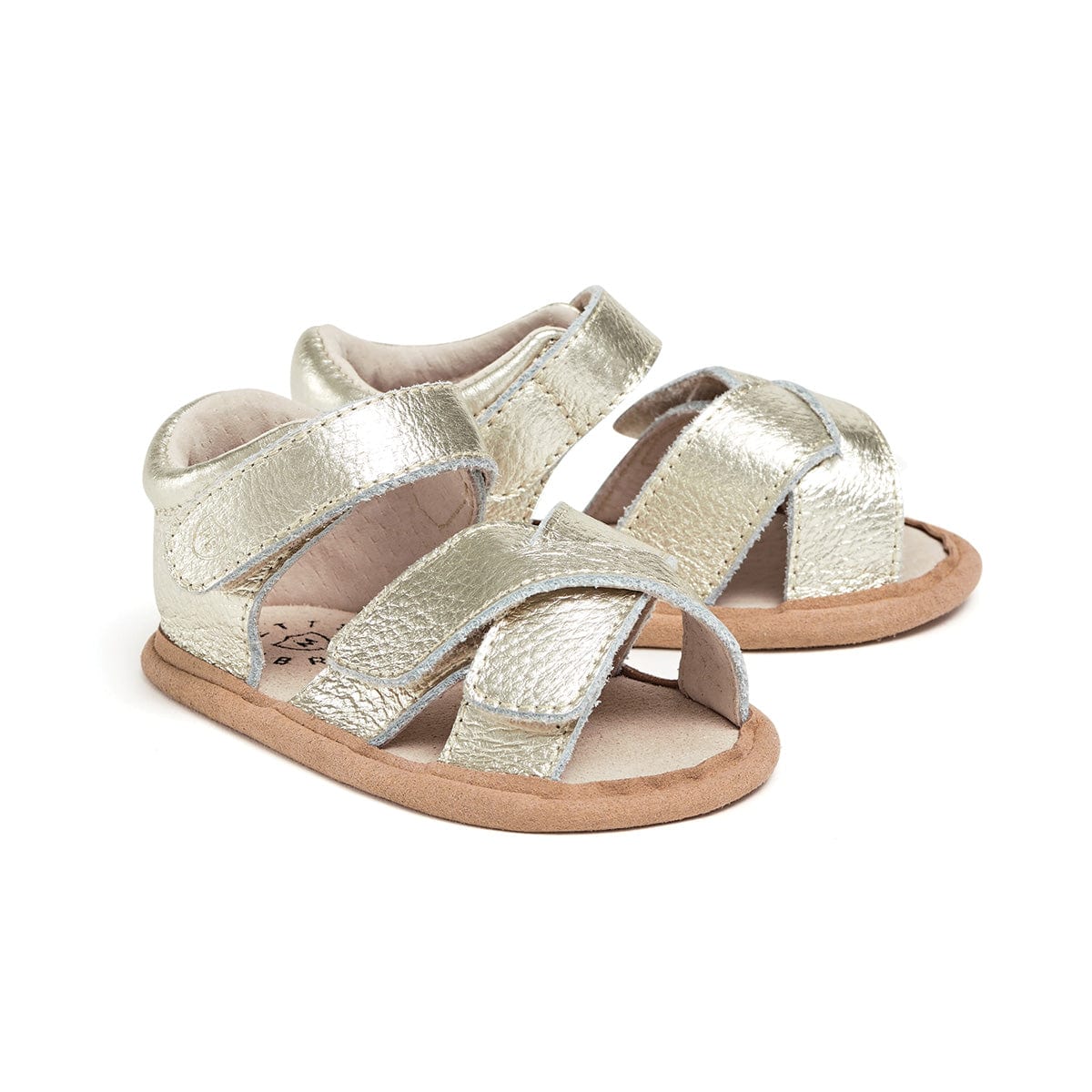 Pretty Brave Baby Shoes Criss-Cross Sandal in Gold