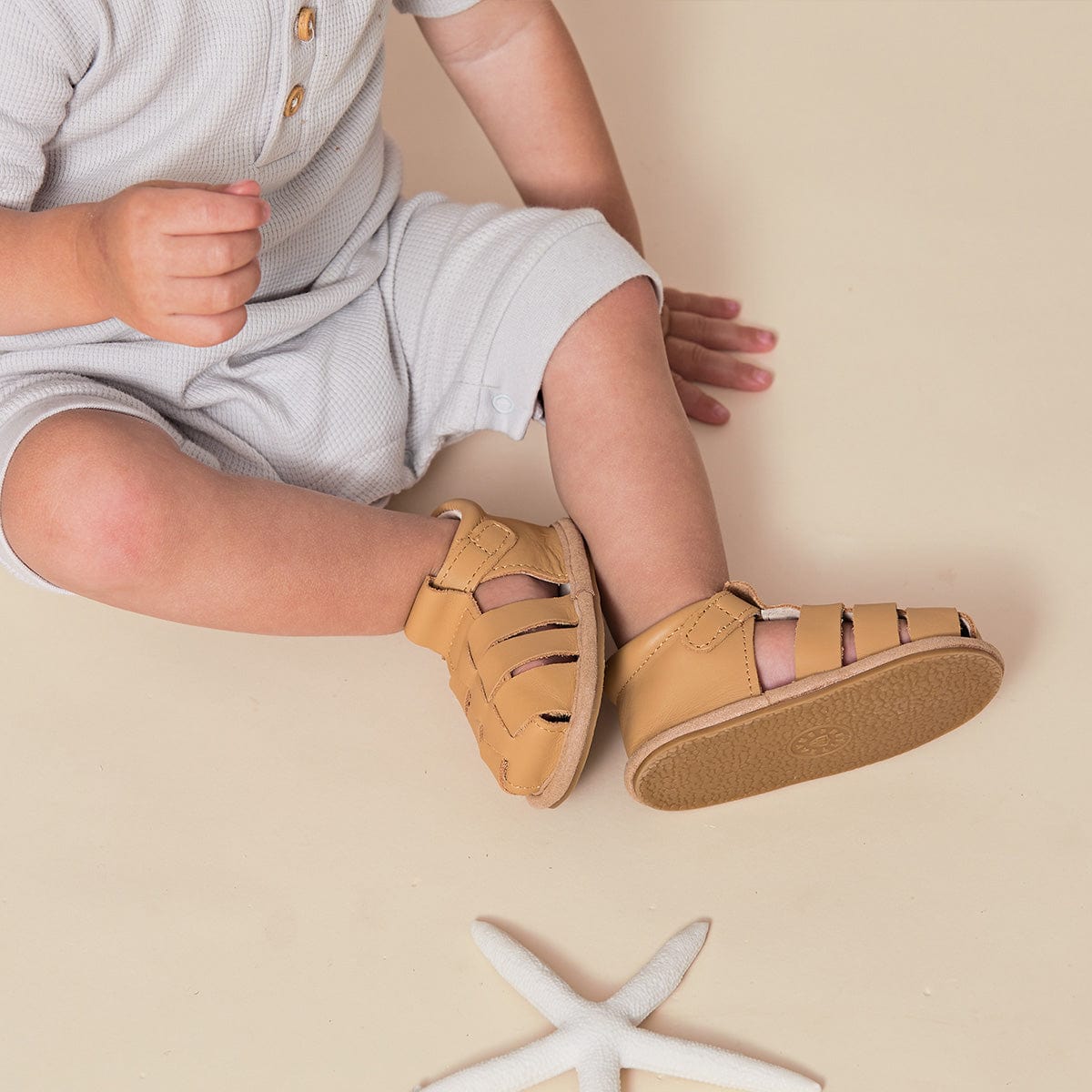 Pretty Brave Baby Shoes Rio Sandal in Tan