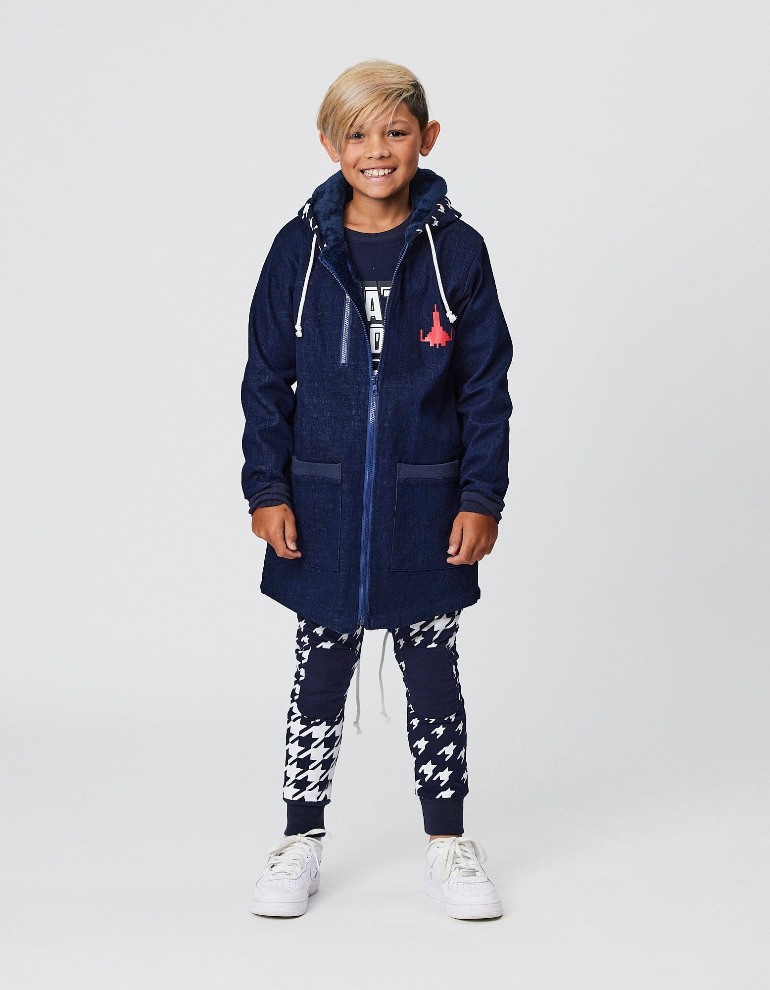 Radicool Dude Boys Jacket Invaders Ink Denim Jacket