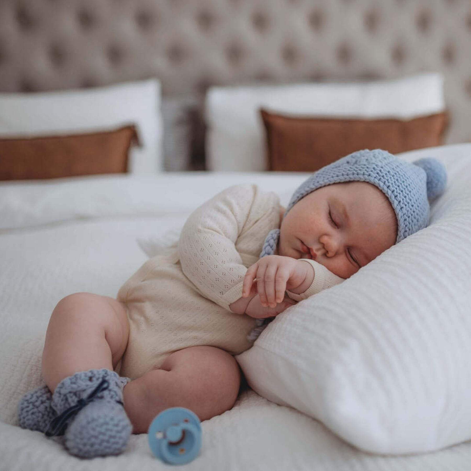 Snuggle Hunny Kids Accesories Hats Blue / 0-6M Snuggle Hunny Merino Bonnet & Booties
