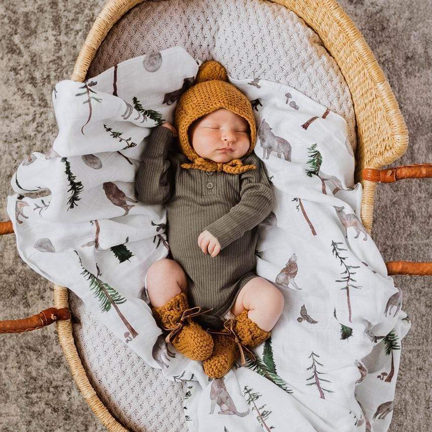 Snuggle Hunny Kids Accesories Hats Bronze / 0-6M Snuggle Hunny Merino Bonnet & Booties