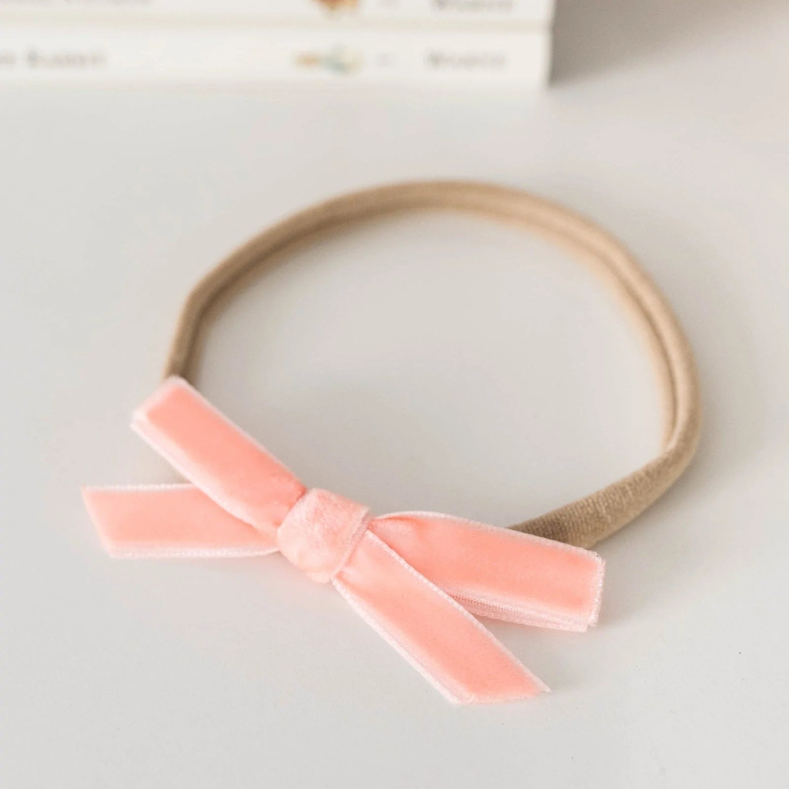 Snuggle Hunny Kids Accessory Hair Coral Snuggle Hunny Velvet Bow Headband