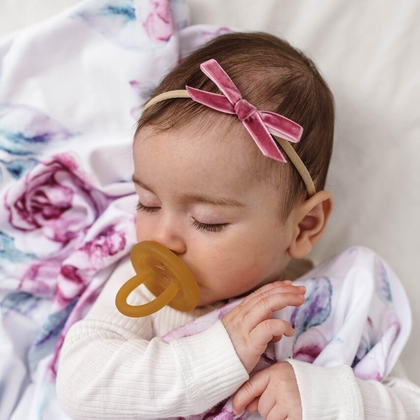 Snuggle Hunny Kids Accessory Hair Mauve Snuggle Hunny Velvet Bow Headband
