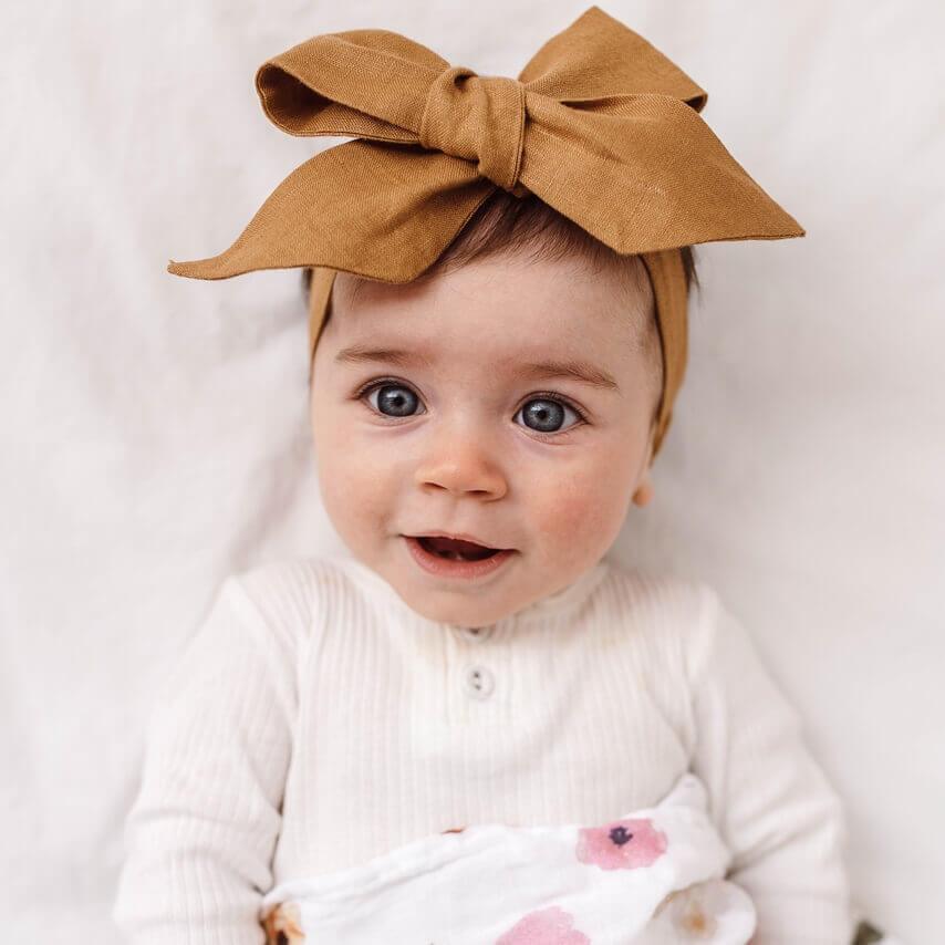 Snuggle Hunny Linen Pre Tied Headband - Parnell Baby Boutique