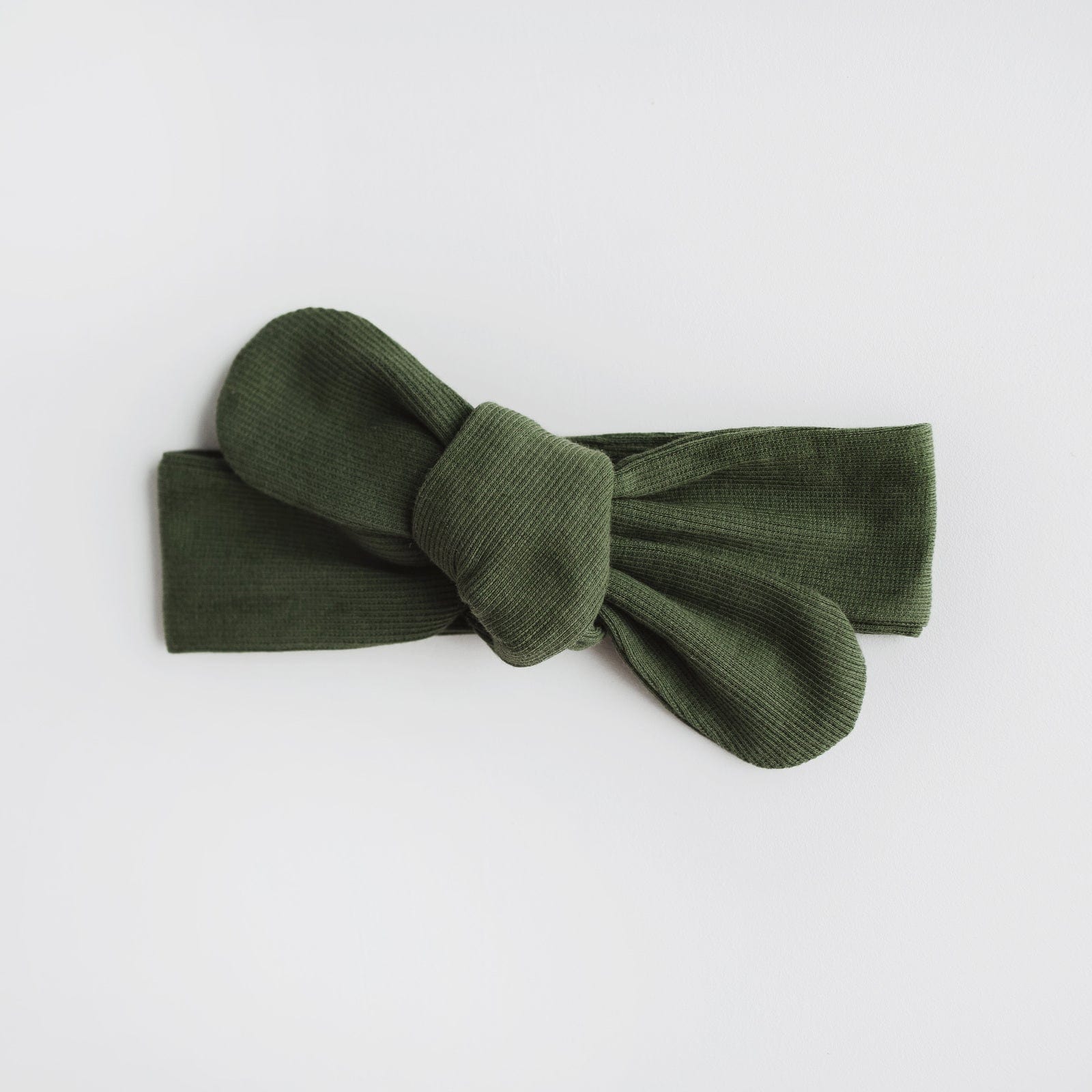 Snuggle Hunny Kids Accessory Hair Olive Ribbed Topknot