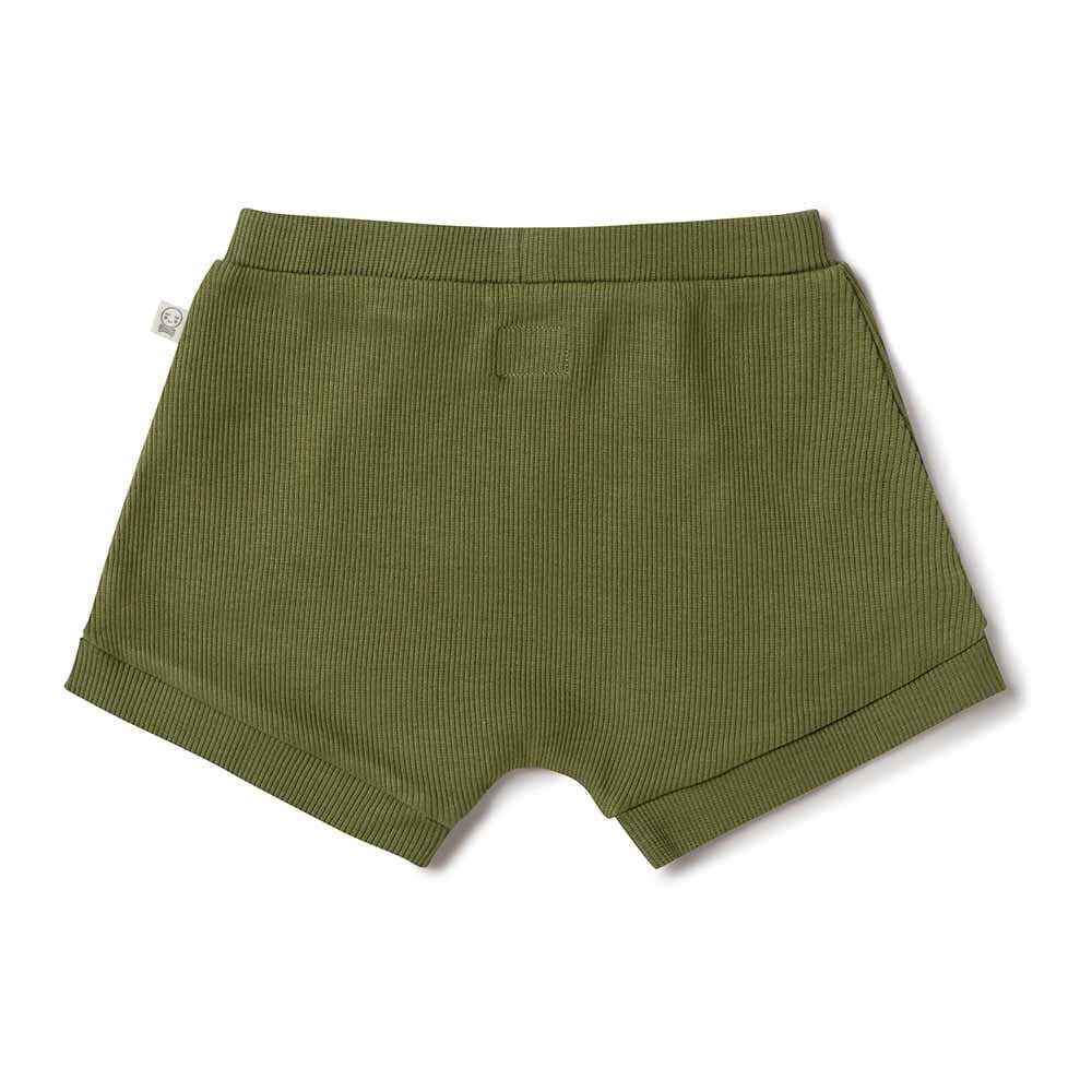 Snuggle Hunny Kids Boys Pants Olive Organic Shorts