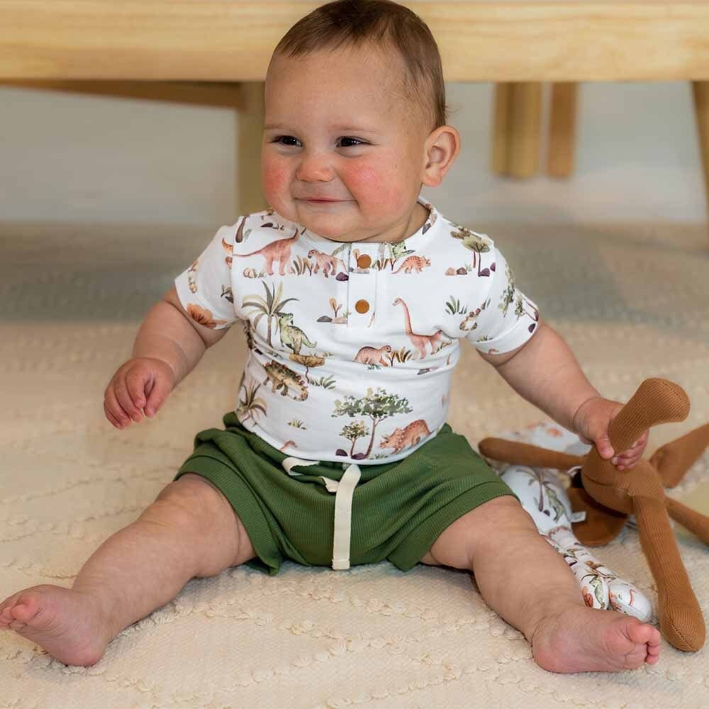 Snuggle Hunny Kids Boys Pants Olive Organic Shorts
