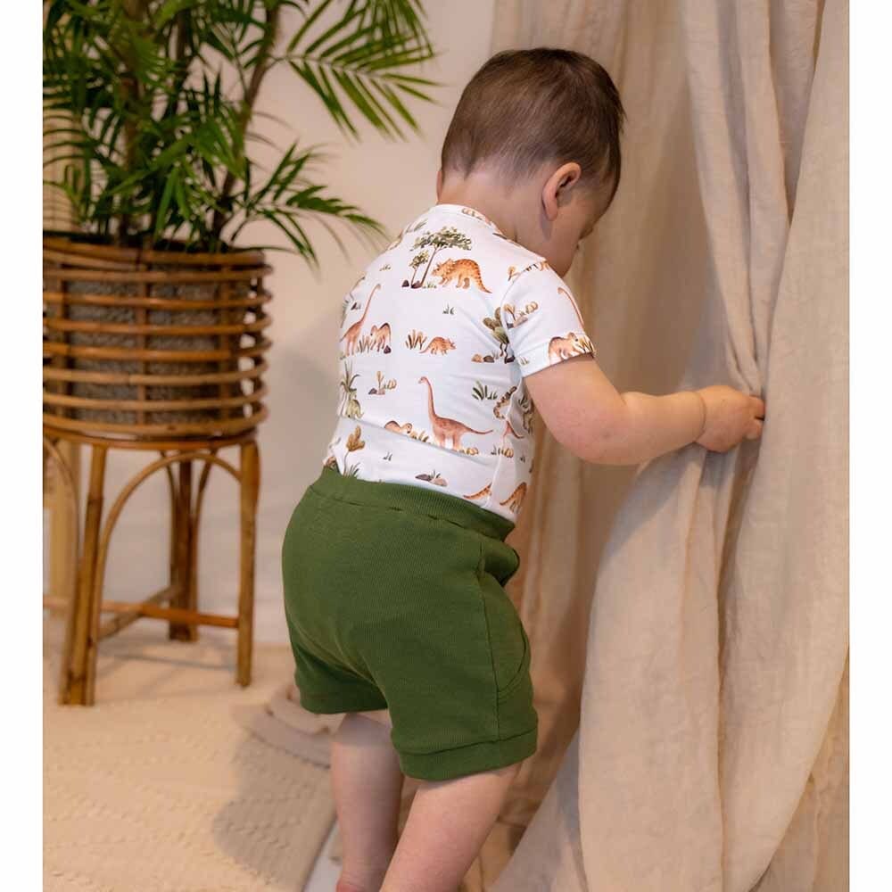 Snuggle Hunny Kids Boys Pants Olive Organic Shorts