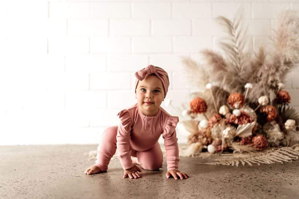 Snuggle Hunny Kids Girls All In One Rose Growsuit