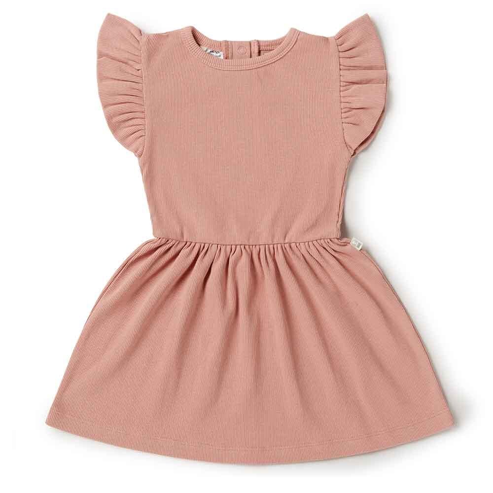 Snuggle Hunny Kids Girls Dress Rose Organic Dress