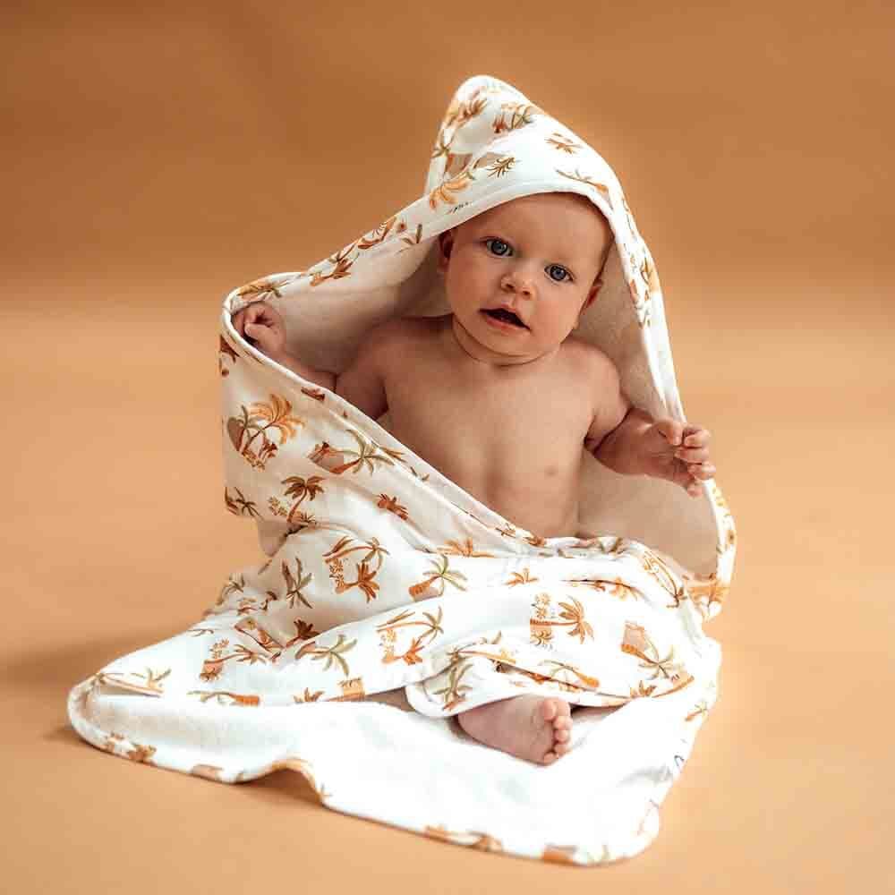 Snuggle Hunny Kids Linen Bath Palm Springs Organic Hooded Towel