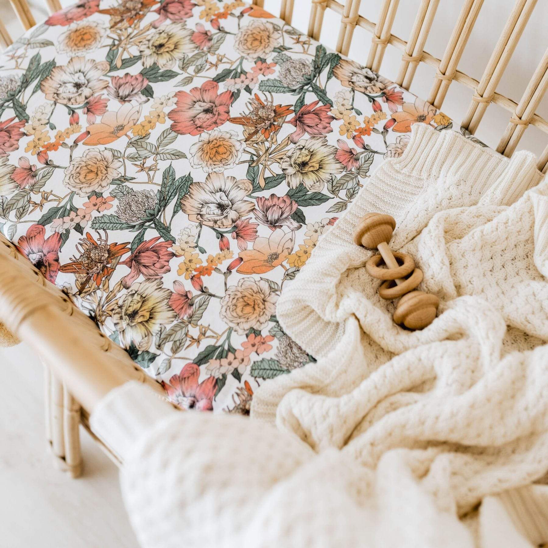 Snuggle Hunny Kids Linen Blankets Cream Snuggle Hunny Diamond Knit Blanket