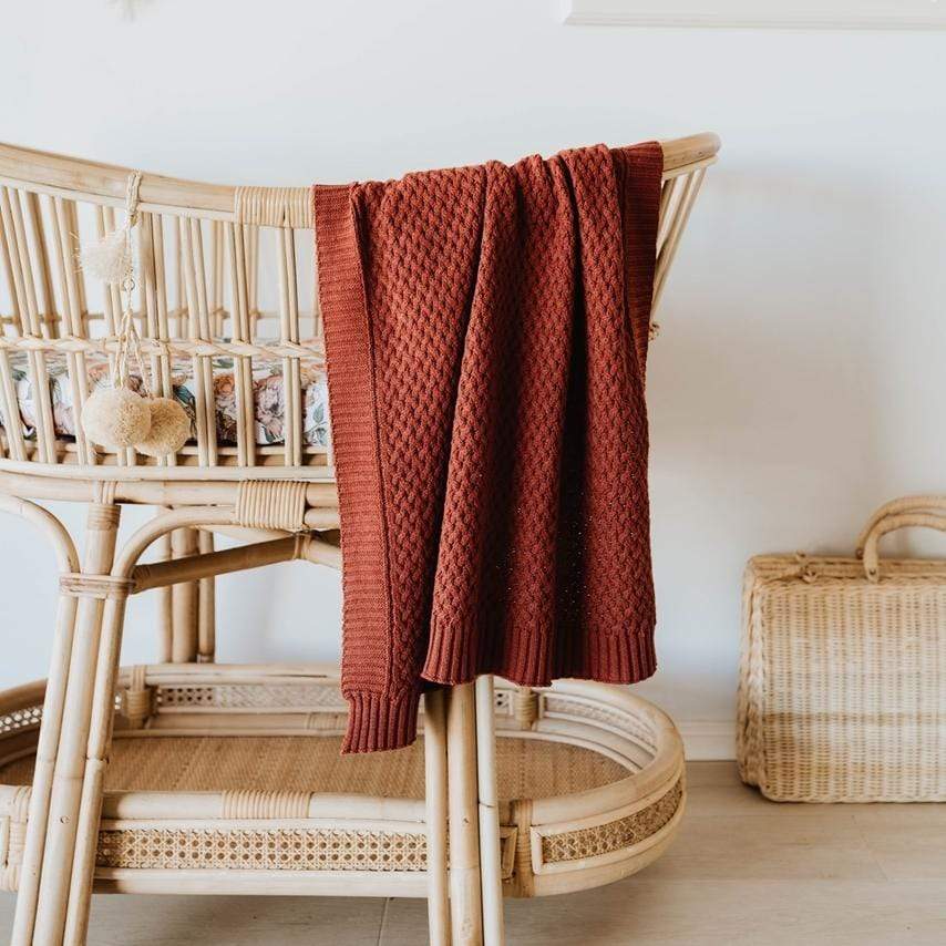 Snuggle Hunny Kids Linen Blankets Snuggle Hunny Diamond Knit Blanket