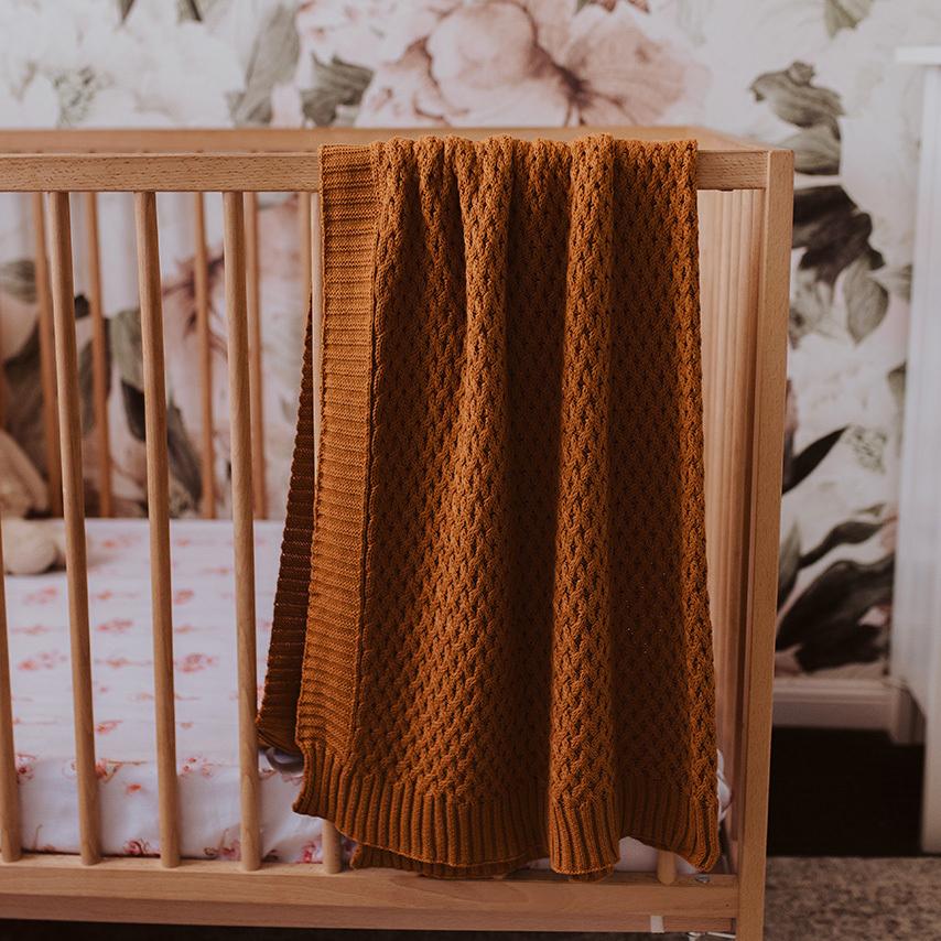 Snuggle Hunny Kids Linen Blankets Snuggle Hunny Diamond Knit Blanket