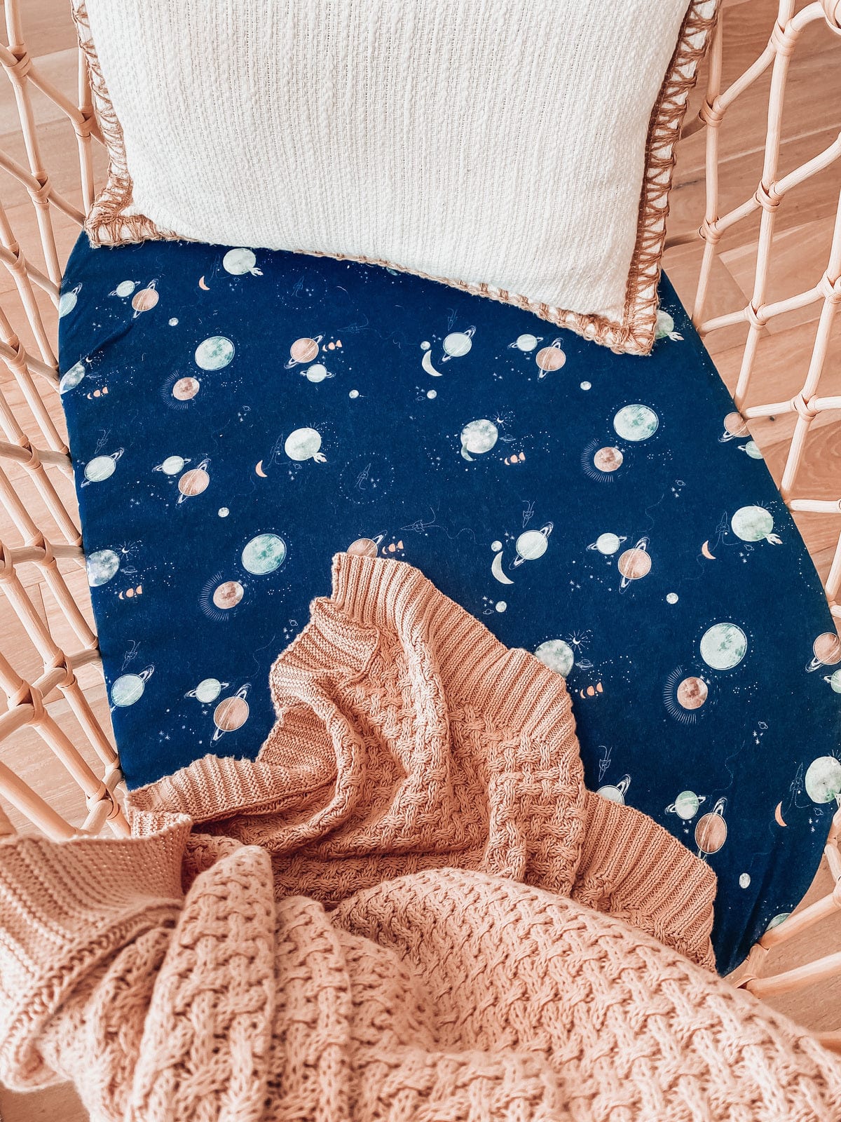 Snuggle Hunny Kids Linen Sheets Milky Way Snuggle Hunny Bassinet Sheet & Change Pad Cover