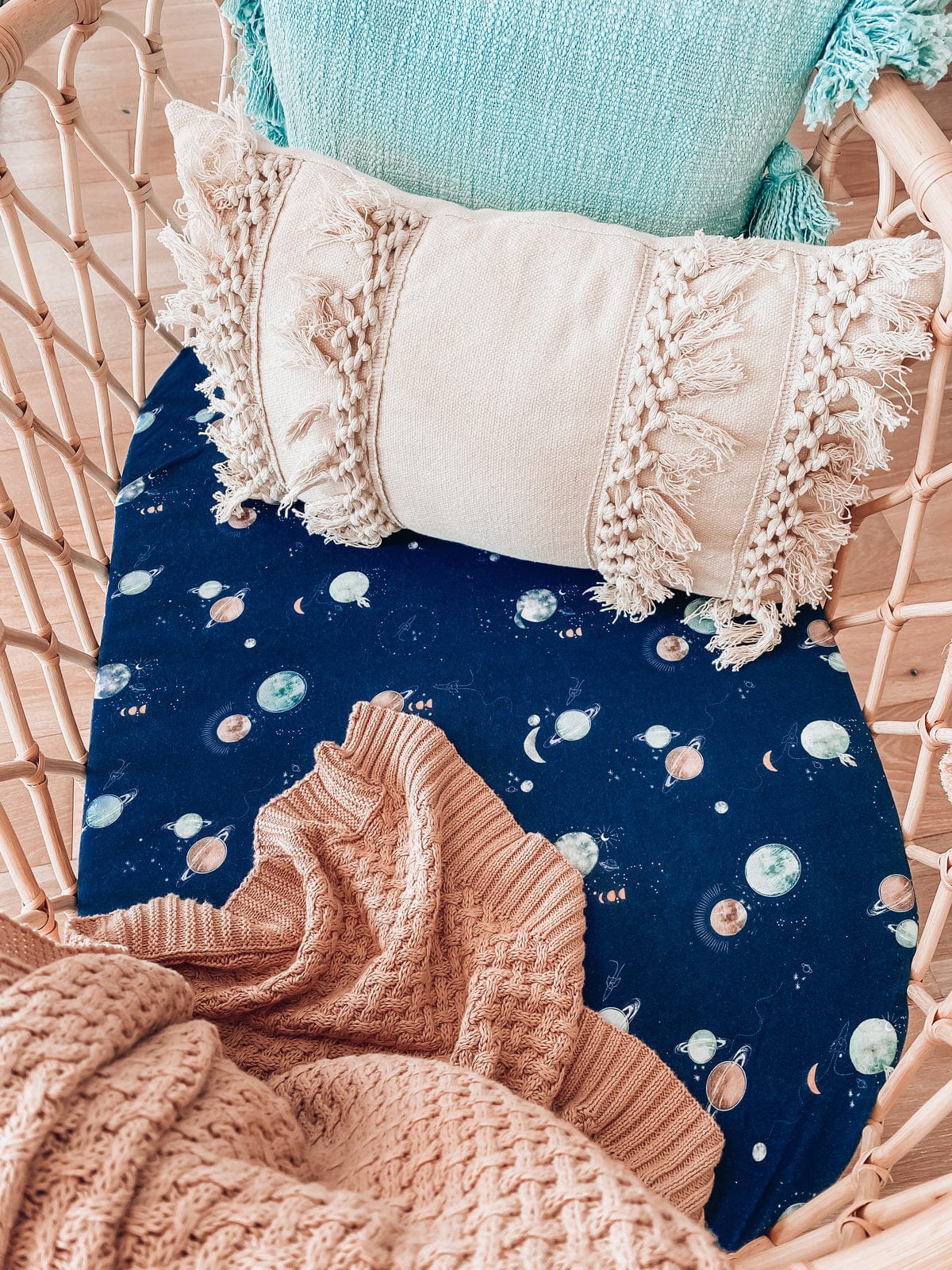 Snuggle Hunny Kids Linen Sheets Milky Way Snuggle Hunny Bassinet Sheet & Change Pad Cover