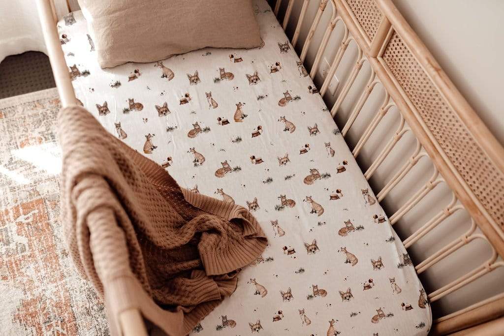 Snuggle Hunny Kids Linen Sheets New Collection Snuggle Hunny Organic Fitted Cot Sheet
