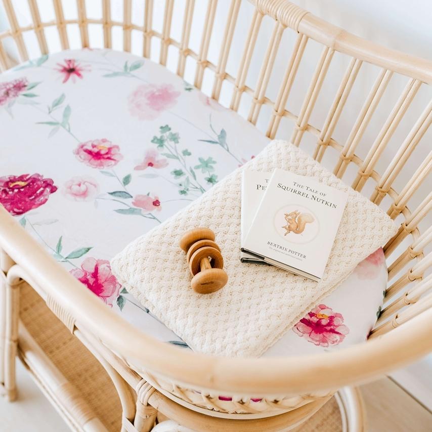 Snuggle Hunny Kids Linen Sheets Snuggle Hunny Bassinet Sheet & Change Pad Cover 2 n 1