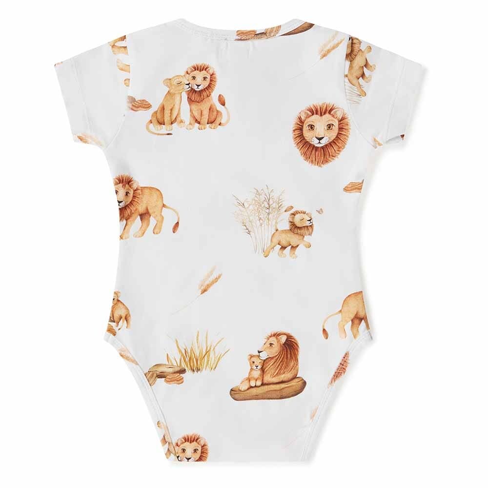 Snuggle Hunny Kids Unisex Onesie Lion Short Sleeve Bodysuit